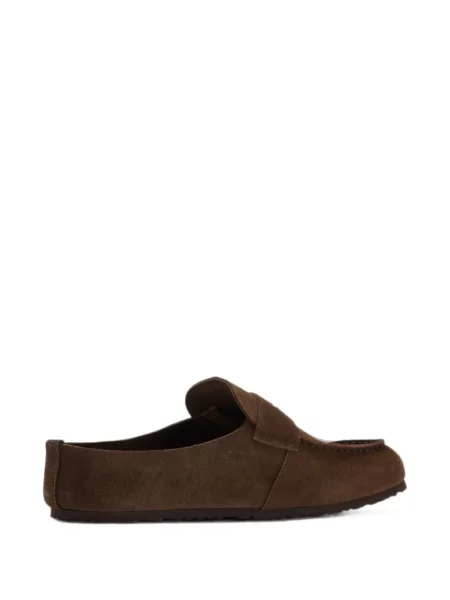 Zomšinės slip on mulės Forsa ruda
