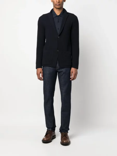 Apykaklė marškiniai Brioni mėlyna