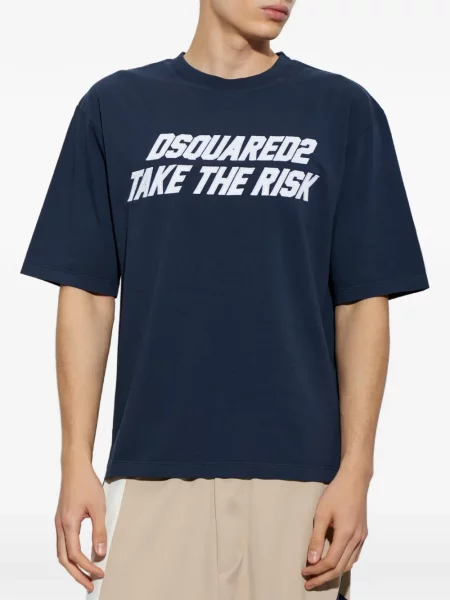 Tricou Dsquared2 cu imagine albastru