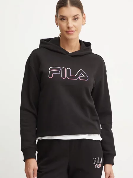Mikina Fila Lorca s kapucí s aplikací černá