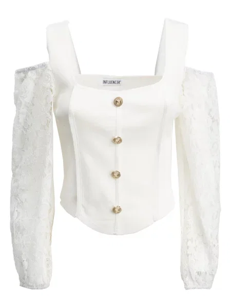 Influencer Bluză alb