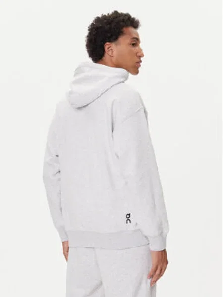 On Pulóver Club Hoodie Relaxed Fit szürke