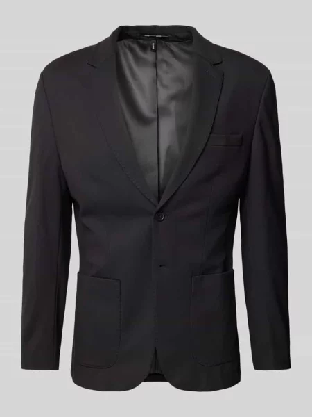 Marynarka o kroju slim fit z kołnierzem z połami model ‘DELON’ Selected Homme czarna