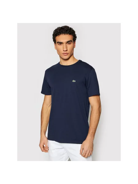 Lacoste Marškinėliai Tamsiai Regular Fit mėlyna