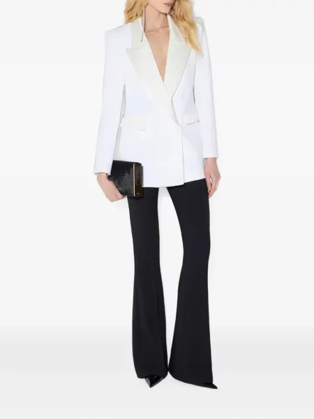 Geacă Elisabetta Franchi din satin alb