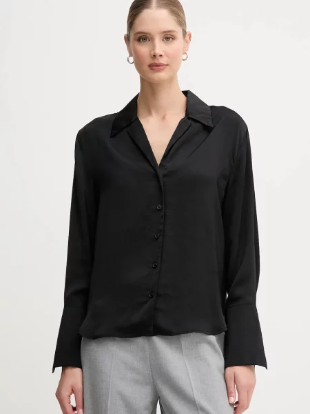 Dkny cămașă cu guler clasic regular negru