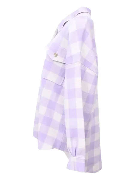 Geacă Maje în carouri violet