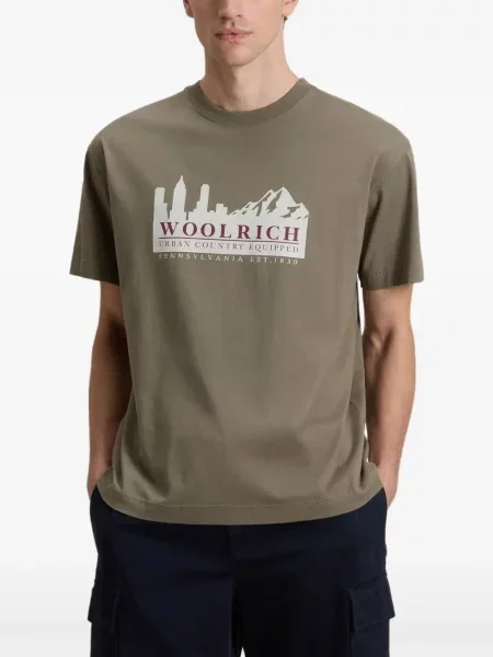 Tricou Woolrich cu autograf verde