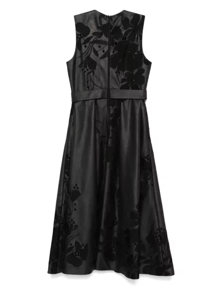 Květinové oblekové maxi maxi šaty Elie Saab černé