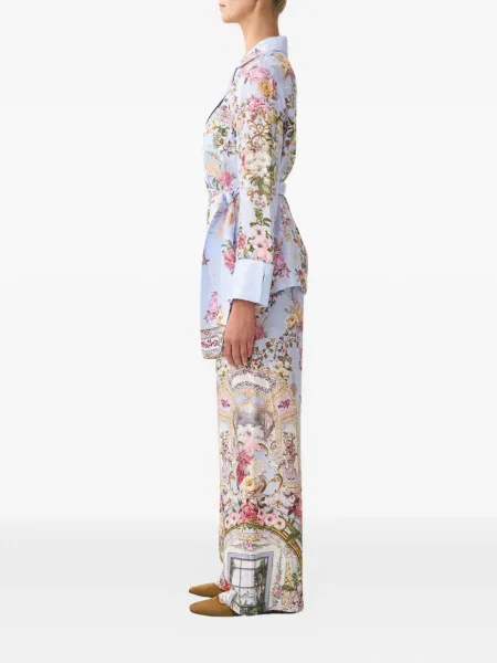 Kurtka Camilla w kwiatki niebieska