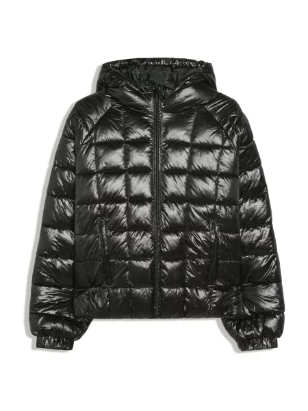 Bershka Geacă de primăvară-toamnă negru