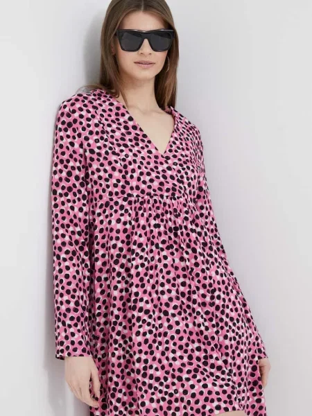 Платье мини United Colors Of Benetton клеш розовое