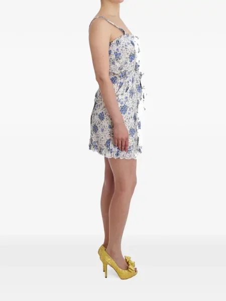 Rochie mini Ermanno Scervino cu model floral cu imagine alb