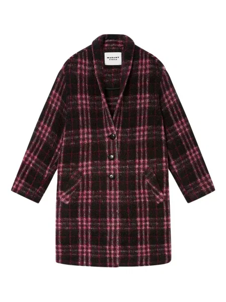 Palton Marant Etoile în carouri negru