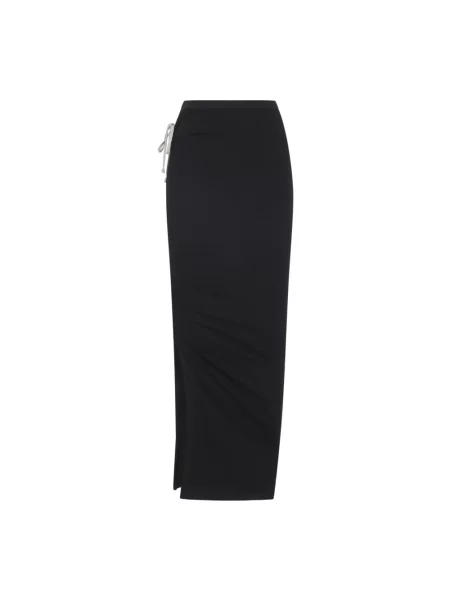 Spódnica midi Rick Owens do kolan czarna