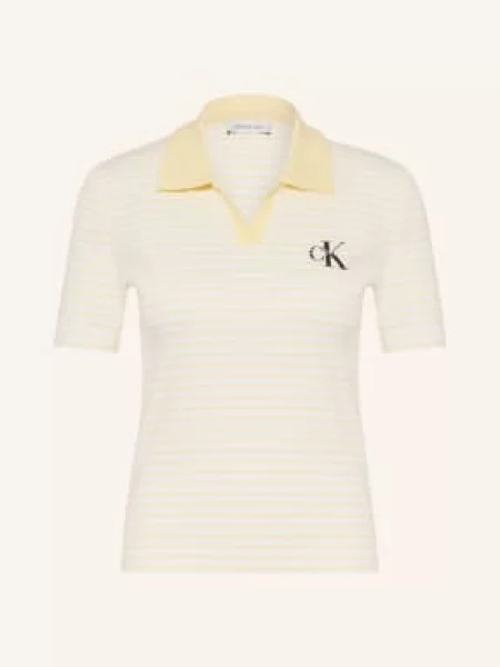 Calvin Klein Jeans Jerseyové Polo Tričko krémová žlutá
