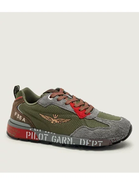 Aeronautica Militare Sneakers | piele întoarsă gri