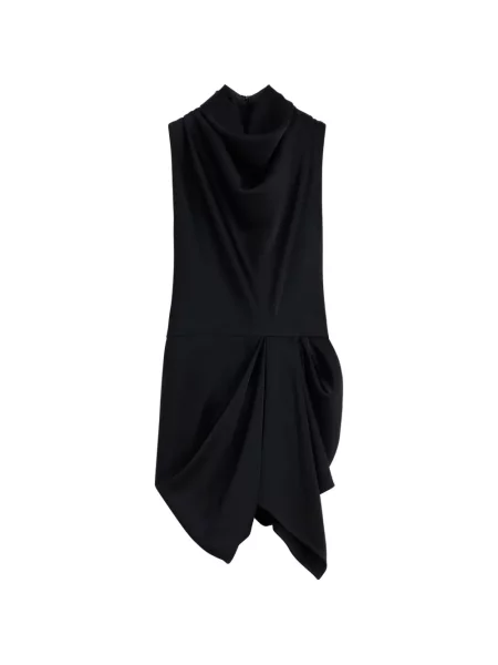Top Givenchy din satin drapat negru