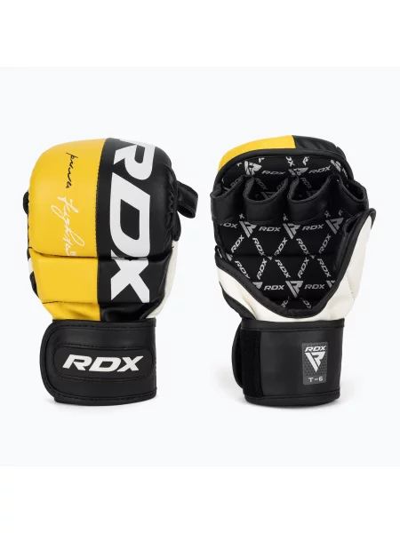 RDX Grapplingové rukavice REX T6 Plus žluté