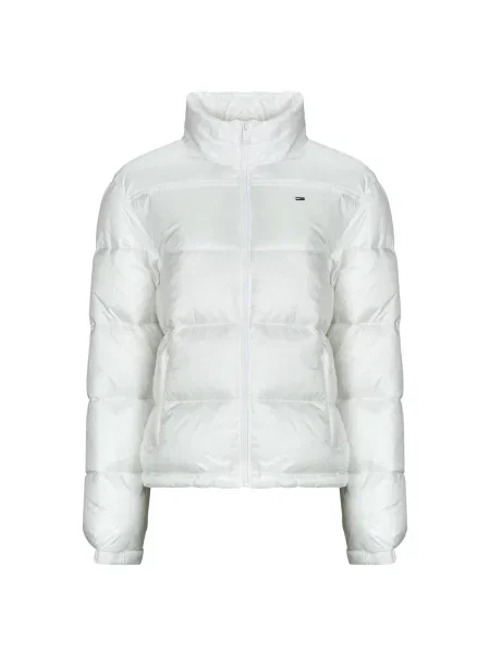 Džínsová bunda Tommy Jeans s kapucňou biela