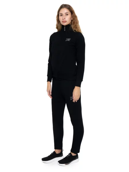 Dres Leone Apparel ze stójką i zamkiem na zimę prosty krój czarny