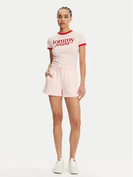 Tričko Tommy Jeans růžové