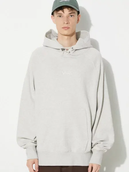 Vans hanorac de Premium Standards Hoodie Fleece LX barbati cu glugă melanj bej