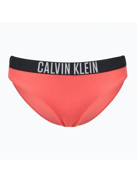 Calvin Klein fürdőruha alsó Intense Power Rib Bikini káprázatos korallszín. Méret: XS piros