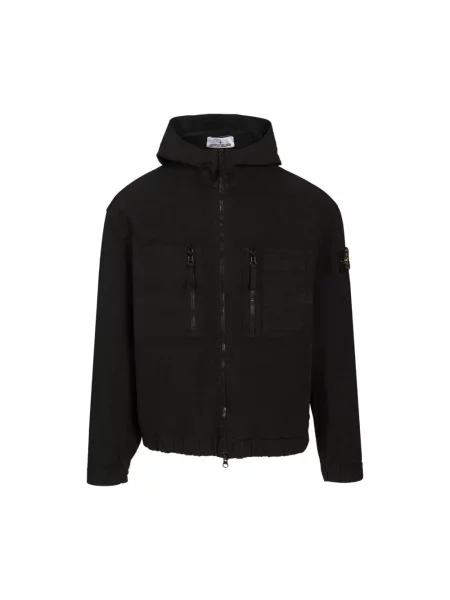 Kurtka koszulowa Stone Island z kamieniami czarna