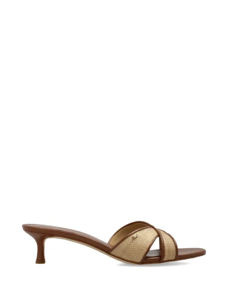 Rochie Michael Michael Kors plisată de costum cu bretele maro