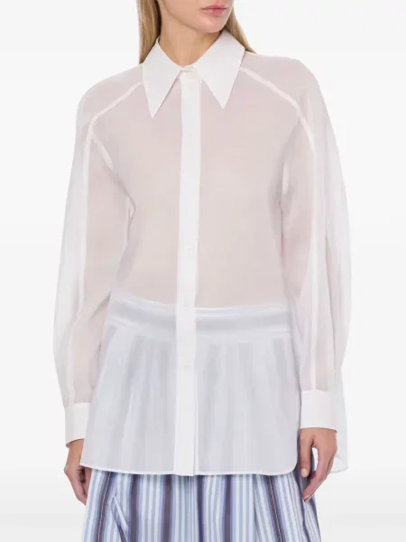 Cămașă Alberta Ferretti transparente alb