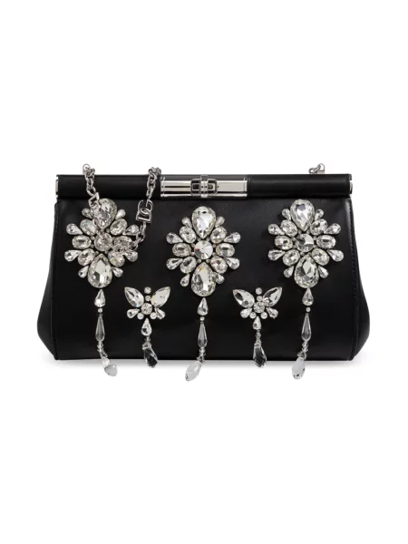 Lniana kopertówka Dolce And Gabbana czarna