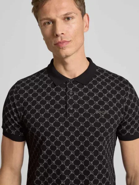 Koszulka polo o kroju regular fit z wyhaftowanym logo model ‘Paigam’ Joop! Collection czarna