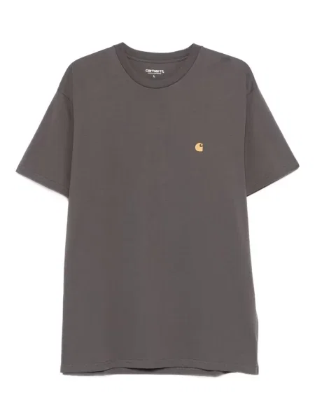 Tricou Carhartt Wip cu broderie gri