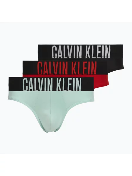 Slipuri pentru bărbați Calvin Klein Hip Brief black/goji berry/aqua blue negru