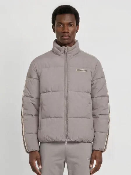 Emporio Armani Prošívaná Bunda světle šedá