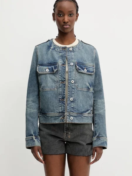 Kenzo kurtka jeansowa przejściowa niebieski