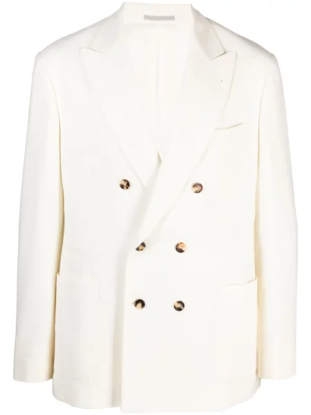 Dvouřadé sako Brunello Cucinelli bílé