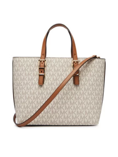 MICHAEL Michael Kors Kézitáska elefántcsont / karamell / sötét barna