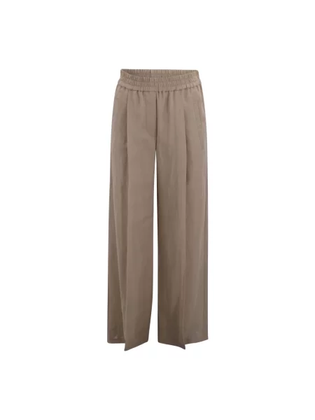 Spodnie Brunello Cucinelli brązowe