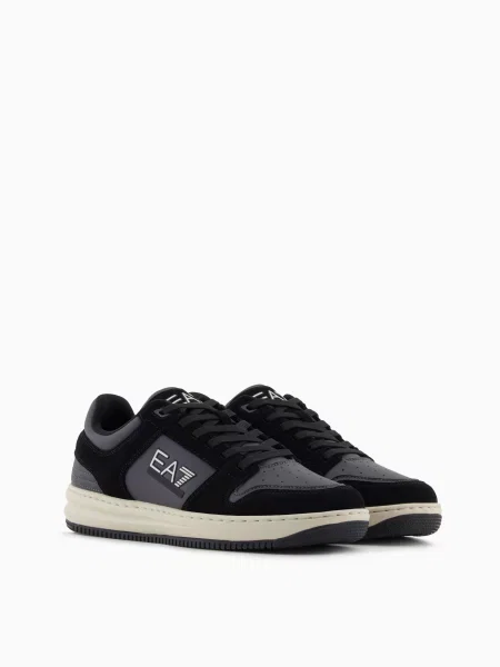 Кожаные кроссовки Ea7 черные