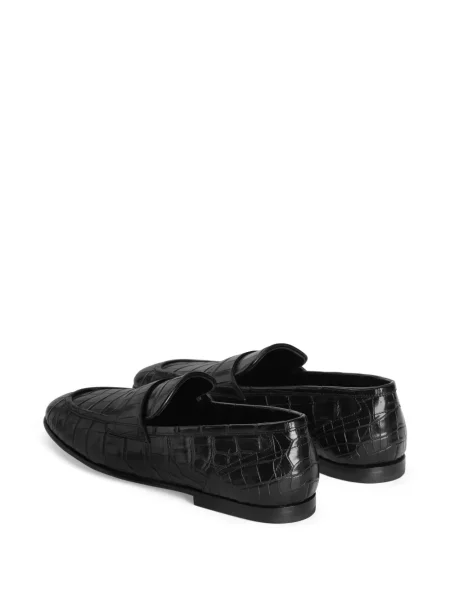 Кожени домашни пантофи Dolce & Gabbana черно