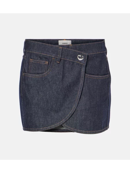 Fustă din denim Coperni albastru