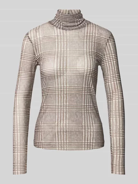 Bluzka z długim rękawem o kroju slim fit ze stójką Rich & Royal