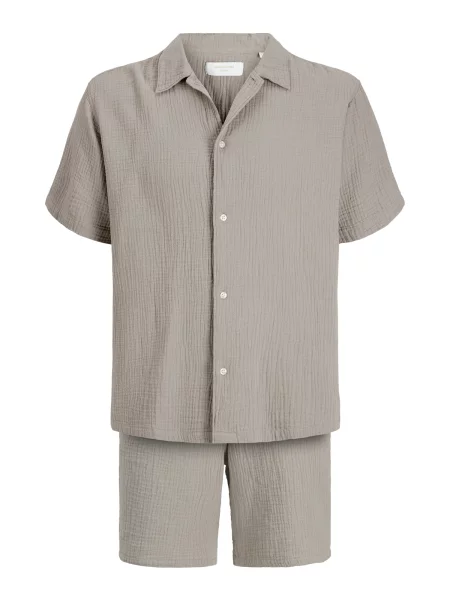 JACK & JONES Marškiniai JORNANTUCKET rusvai žalia