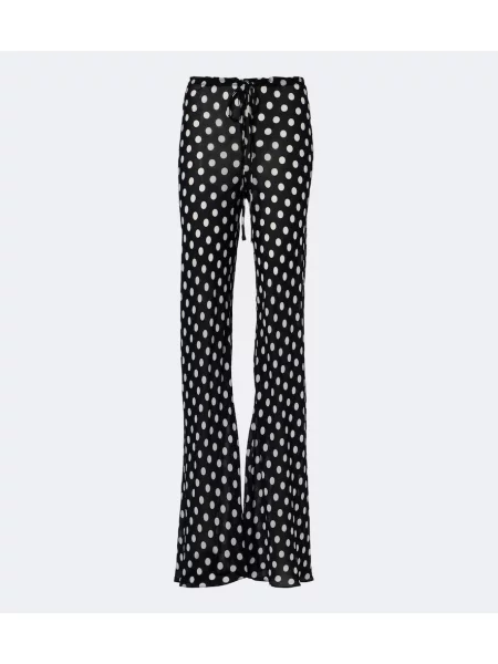Pantaloni Alexandra Miro cu buline evazate negru