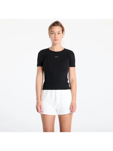 Тениска Gap изрязани черно