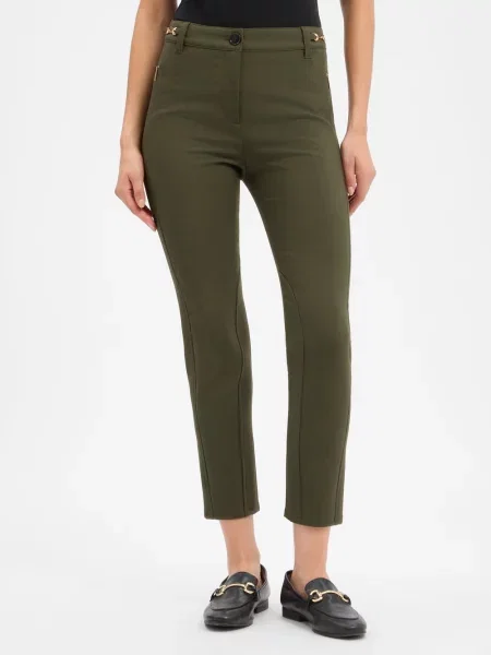 Marc Cain Spodnie o kroju slim fit Kobiety 36 zielony