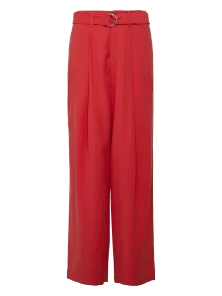 S.Oliver Hlače z naborki rdeča