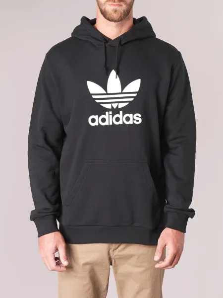 Hanorac cu glugă Adidas negru